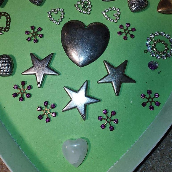 Vintage Hearts & Swarovski Sparkle — Estate Charm & Pendant Treasure Lot - Picture 7 of 10